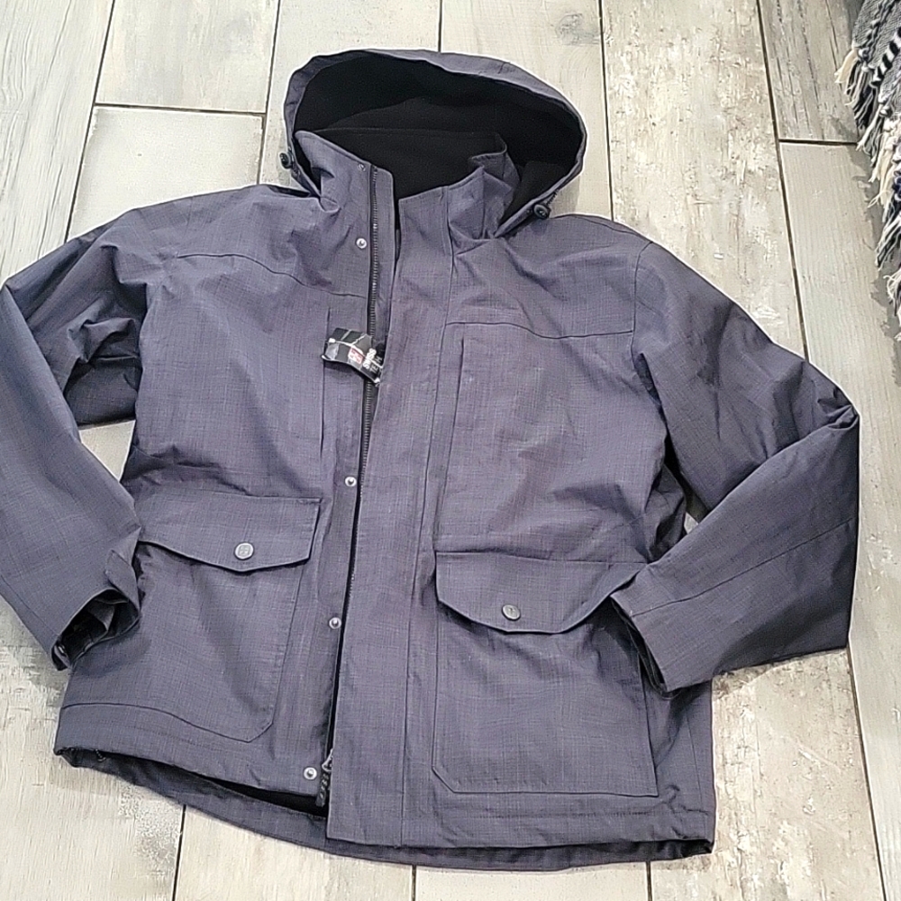 Swiss gray tech performance gear keeps you warm and dry size small #cj